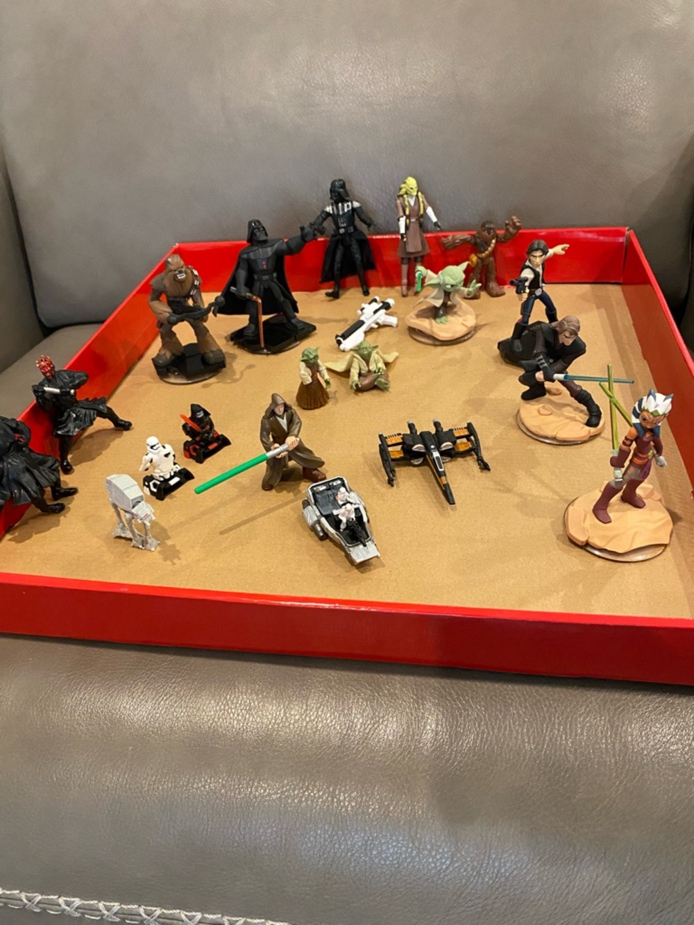 20 Star Wars Figure Lot Darth Vader Yoda Chewbacca Mixed Bundle Ships & Toys